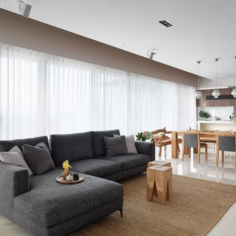 Cortinas de tul transparente liso blanco moderno para sala de estar, dormitorio, balcón, ventana, cortinas de gasa, tul de gasa para ventanas