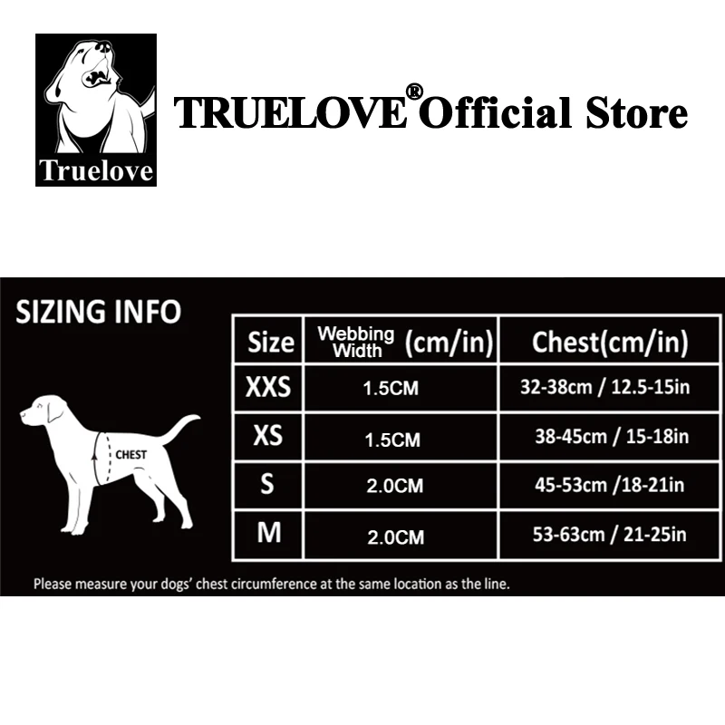 Arnés Truelove para Perros Pequeños y Medianos, Malla de Nailon Transpirable, Ajustable, Resistente, para Entrenamiento al Aire Libre, TLH3013
