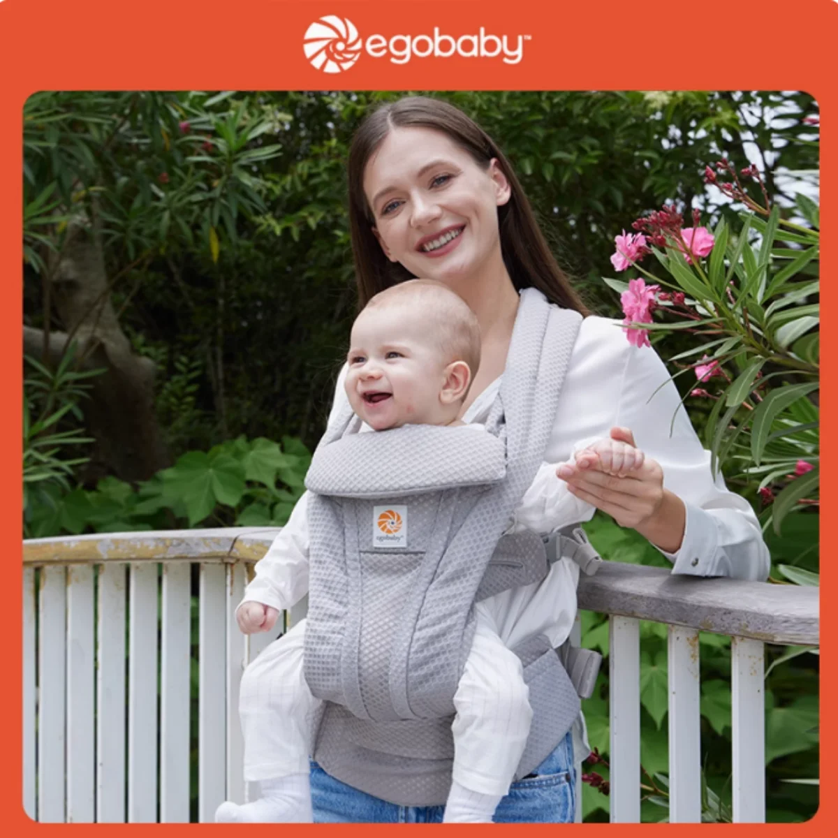 Portabebés Egobaby brisa con caja e instalación, portabebés, mochila, portabebés, portabebés para niños pequeños, tirantes envolventes 360
