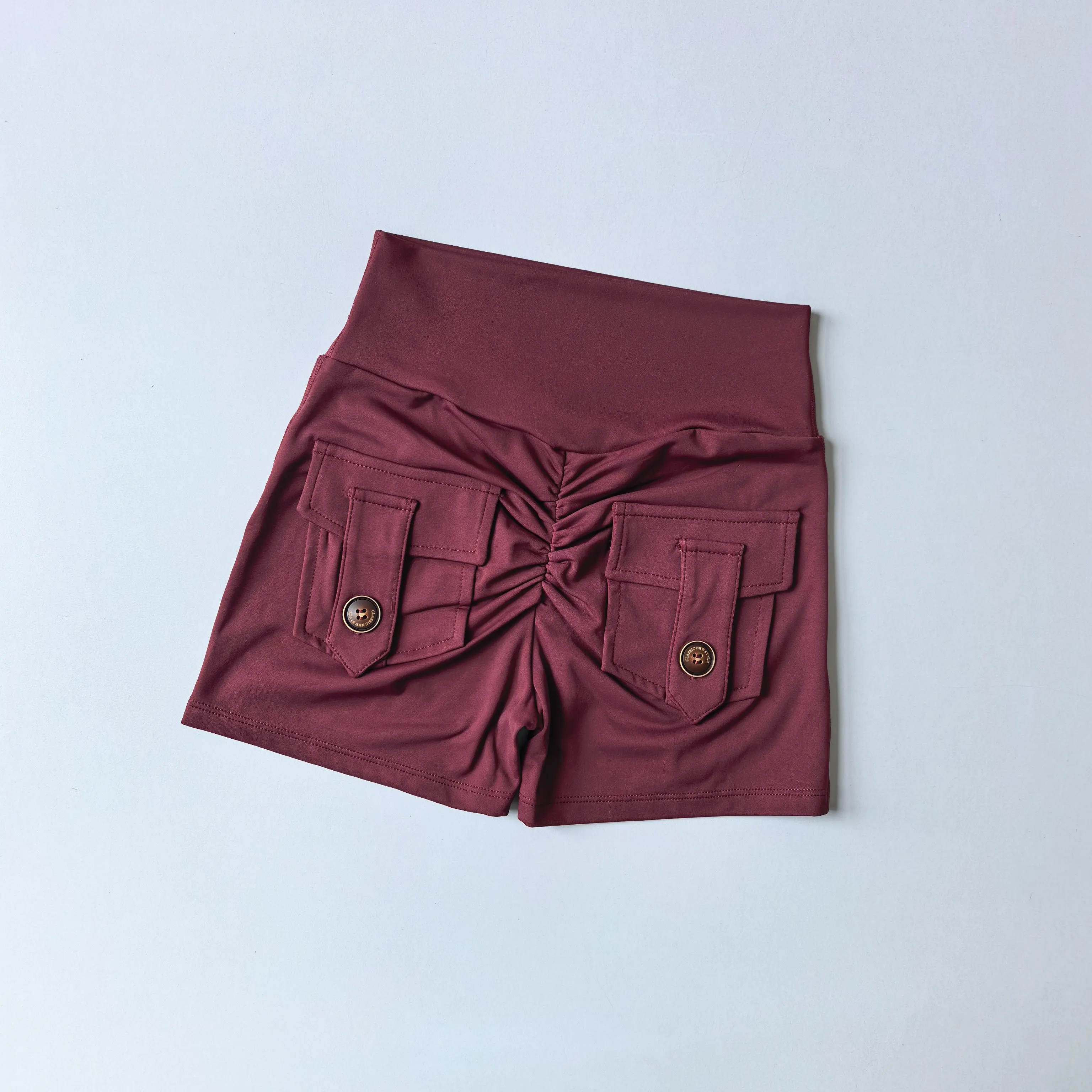 Pantalones cortos deportivos de Yoga para mujer con bolsillos Push-Up Butt Lift Fitness pantalones cortos para correr ciclismo gimnasio medias pantalones cortos de entrenamiento de cintura alta