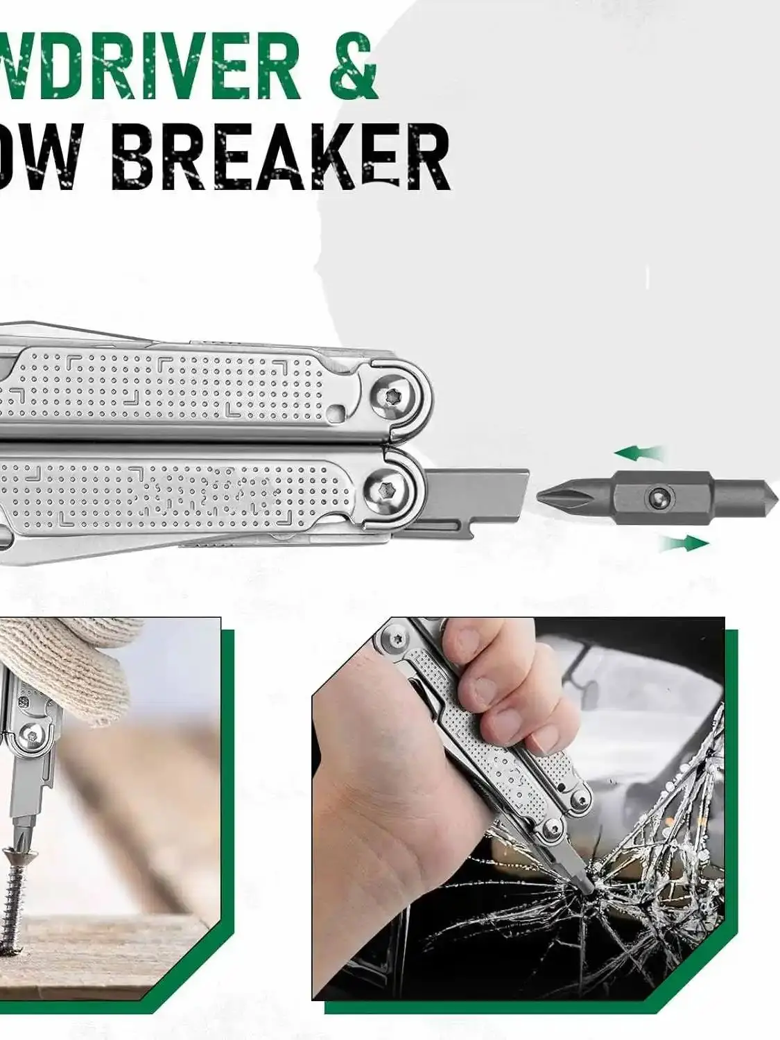 Cuchillo Multiherramienta Daicamping DL302 con Piezas Reemplazables, Cortador Multiherramienta, Herramienta EDC, Alicates, Cuchillo Plegable