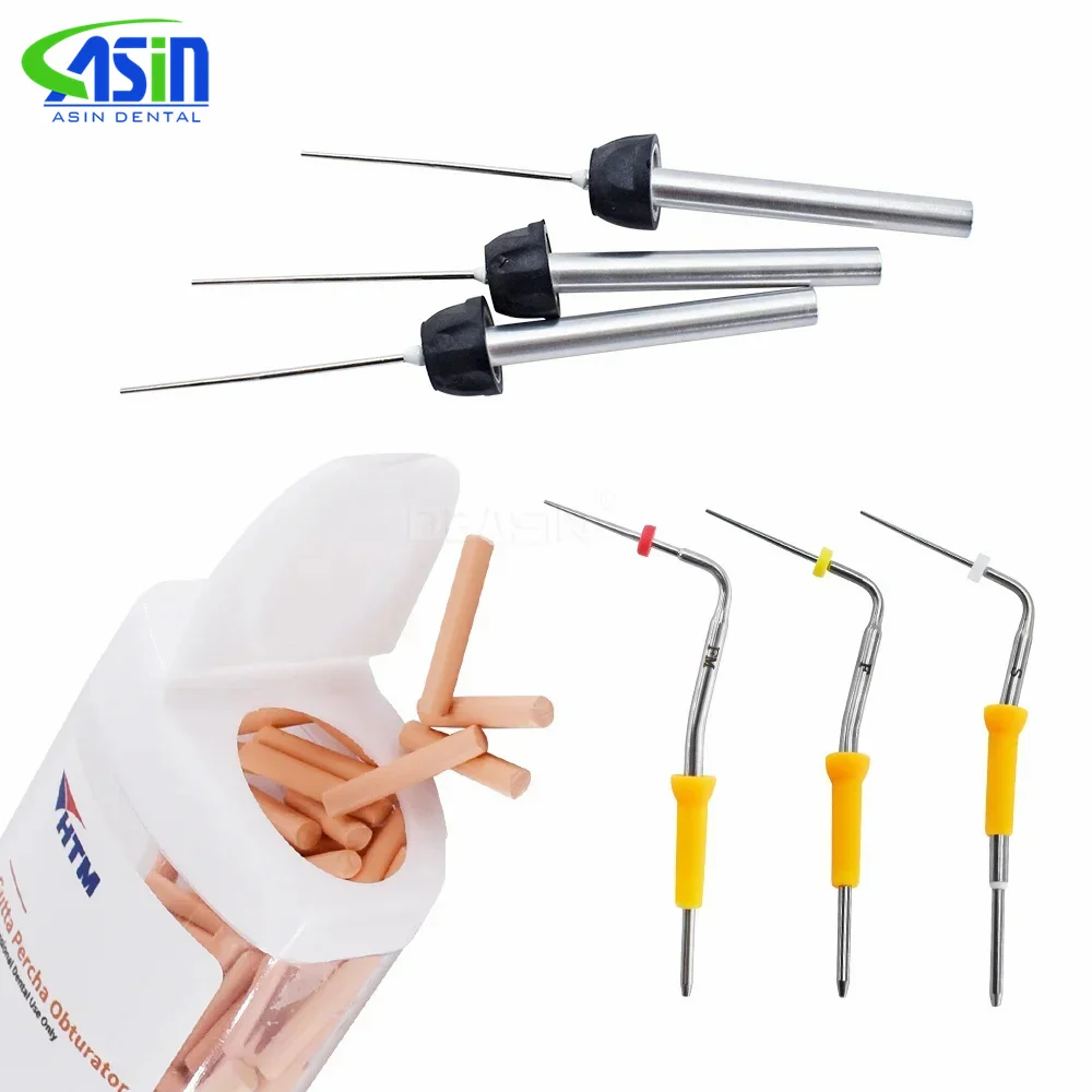 Accesorios para lápiz de obturación endodóntica inalámbrico dental: Pistola de calor, aguja, barras de gutapercha