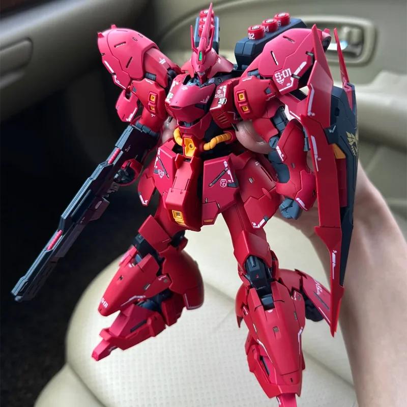 Sazabi RG 1/144 Kit de Montaje de Robot, Figuras de Acción, Juguetes de Rompecabezas para Niños, Regalo Coleccionable, Adorno de Escritorio, Muñeco con Adhesivos de Agua