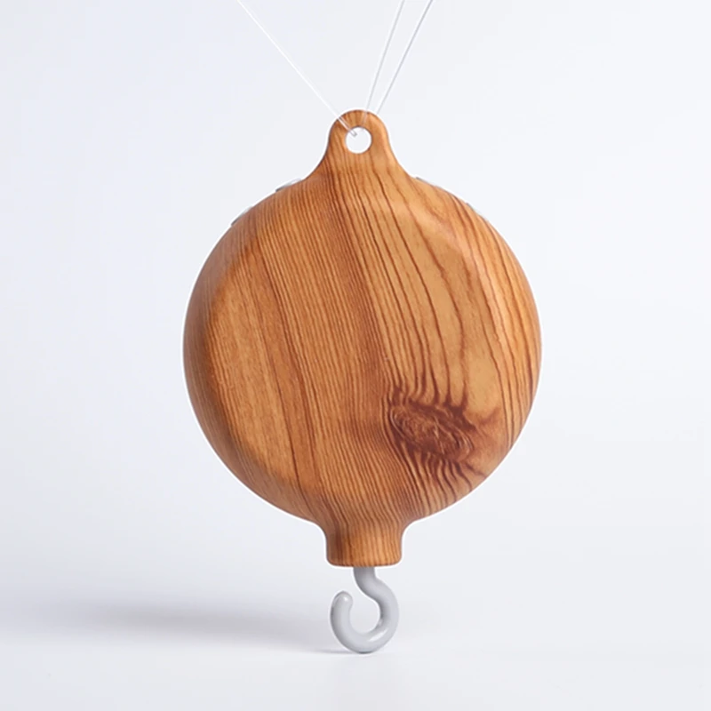 Campana de cuna giratoria con canciones, campana colgante para cama de bebé de 0 a 12 meses, juguete con Motor, accesorio colgante, juguete para guardería, grano de madera