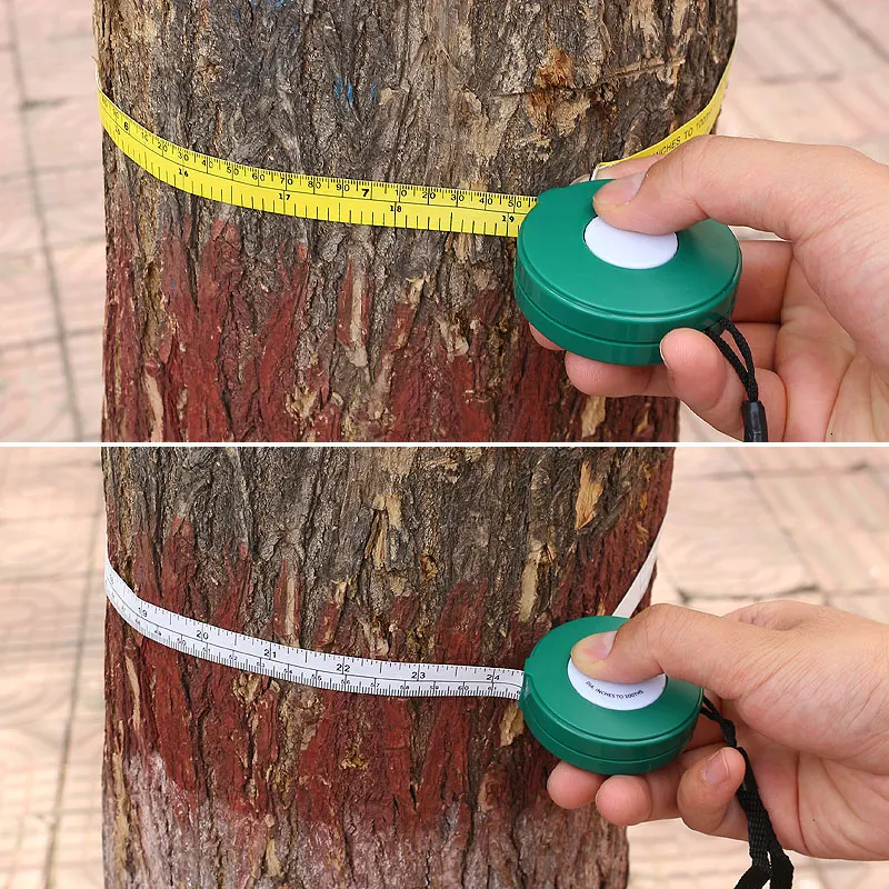 Cinta métrica para el diámetro de los árboles, Cinta métrica retráctil y suave de PVC, herramienta de medición de 2000 mm y 79 pulgadas, para árbol de jardinería profesional