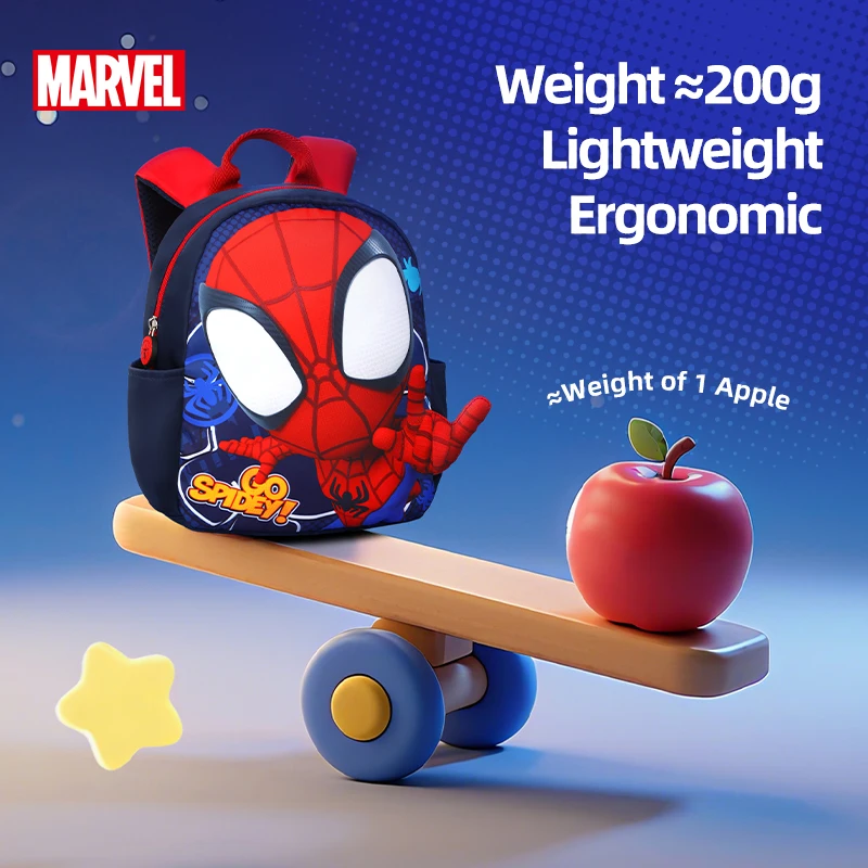 Mochila Disney Spider-Man para niños y niñas, bonita, cómoda, transpirable, ultraligera, impermeable