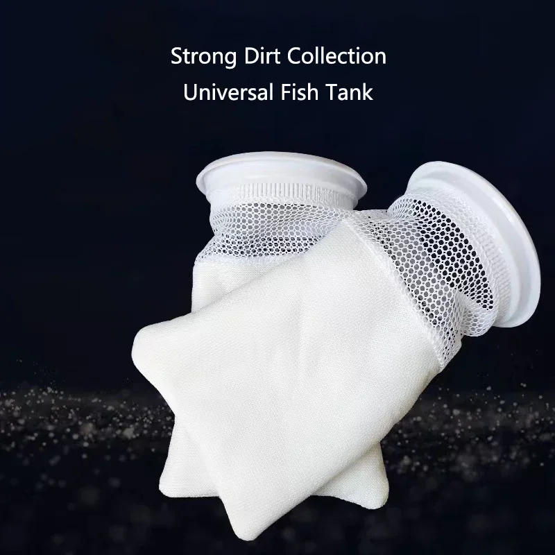 Bolsa de filtro de acuario antidesbordamiento con marco, alfombra de espuma de malla reutilizable lavable, bolsa de calcetín para sistema de filtración marina de peces en caliente