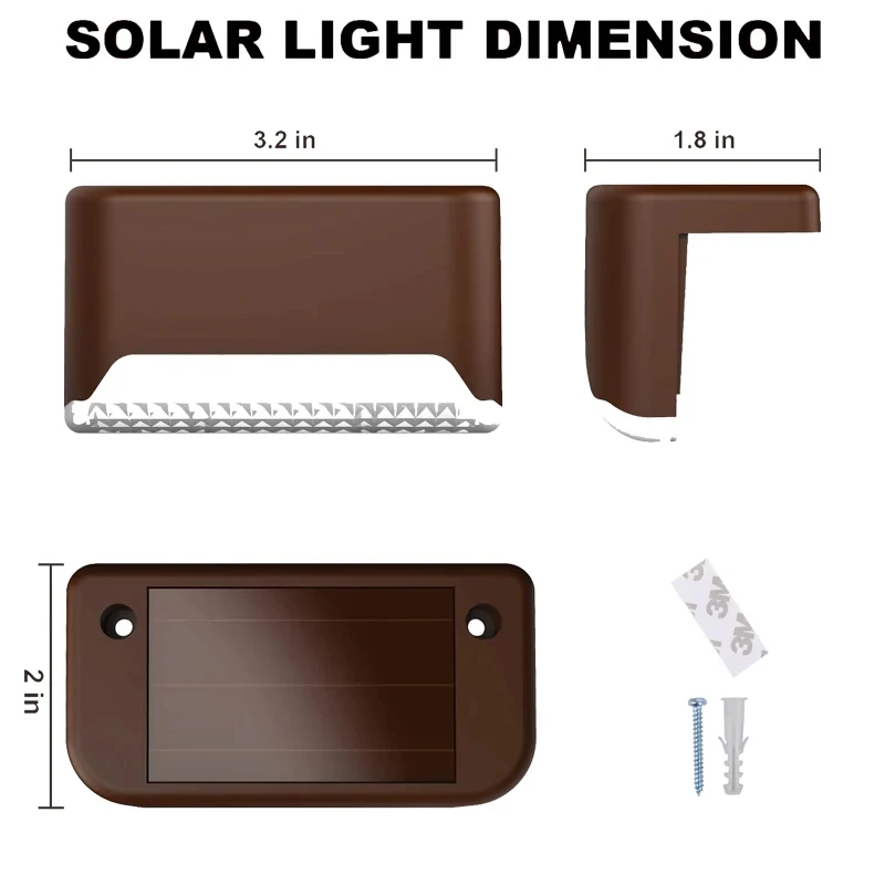 1 ~ 20 piezas luz Solar para cubierta al aire libre IP65 lámparas de jardín de energía Solar impermeables para barandilla escaleras paso valla Patio camino