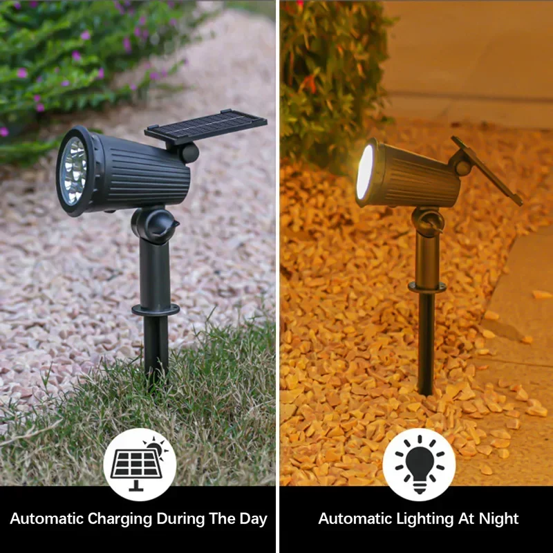 Foco Solar de 9 LED, focos impermeables para exteriores, luces solares de jardín, iluminación de paisaje, decoración, camino, lámpara de césped