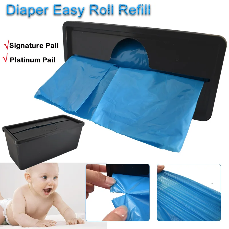 Bolsas de repuesto compatibles con pañales Genie Easy Roll, para pañales Genie Signature y cubos de platino, bolsas de repuesto de cubos de pañales 30 unid/caja