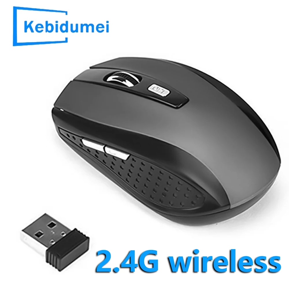 Ratón inalámbrico portátil de 2,4G, ergonómico, para ordenador portátil, iPad, tableta, Notebook, teléfono móvil, ratón óptico para juegos de oficina, adaptador USB