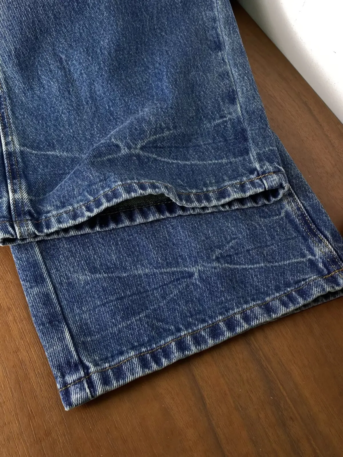 Jeans de Mujer Talla Grande Estilo Americano, Vintage, Lavados, de Cintura Alta, Irregulares, Holgados, de Pierna Ancha, Pantalones Vaqueros Combinables para Mujer