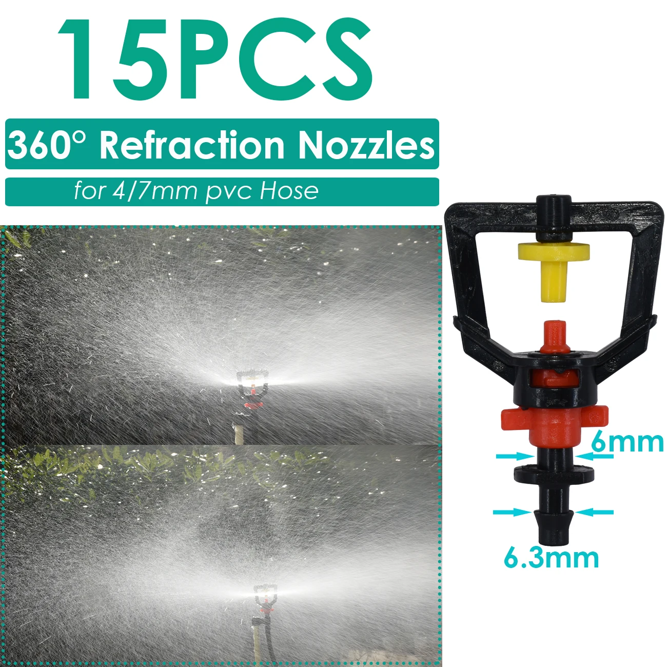 Sprycle-aspersor de riego para jardín, gotero de riego por goteo para invernadero, emisor de niebla ajustable, boquilla giratoria de micropulverización, 1/4 pulgadas