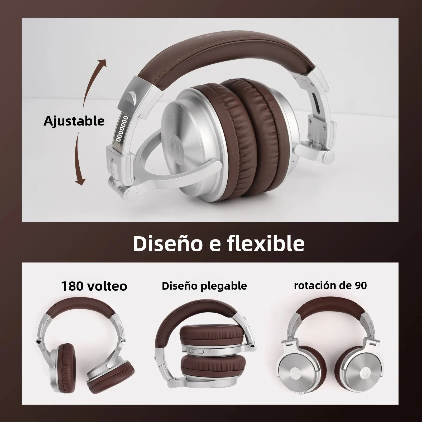 Oneodio Upgrade Pro C auriculares inalámbricos Bluetooth 5,2 sobre la oreja tipo C auriculares deportivos Bluetooth con micrófono Audio de alta resolución 110 horas