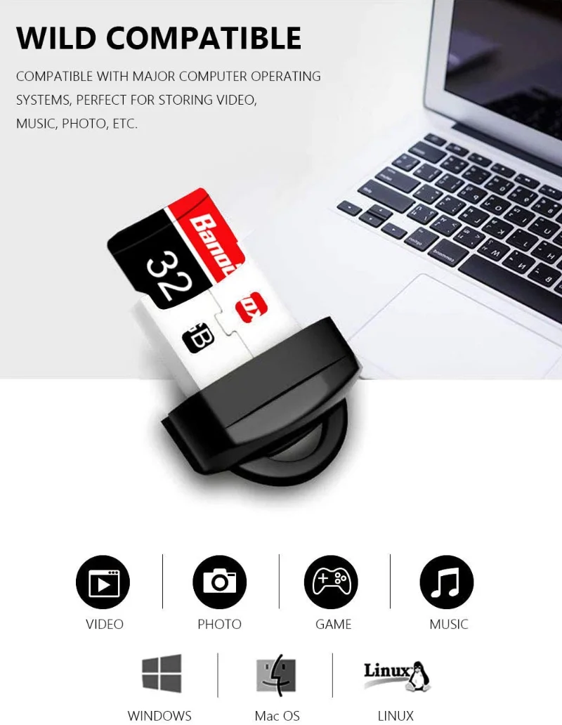 NNBILI-lector de tarjetas de memoria Micro, Mini tarjeta de almacenamiento portátil para teléfono móvil, adaptador USB de alta velocidad para accesorios de ordenador portátil