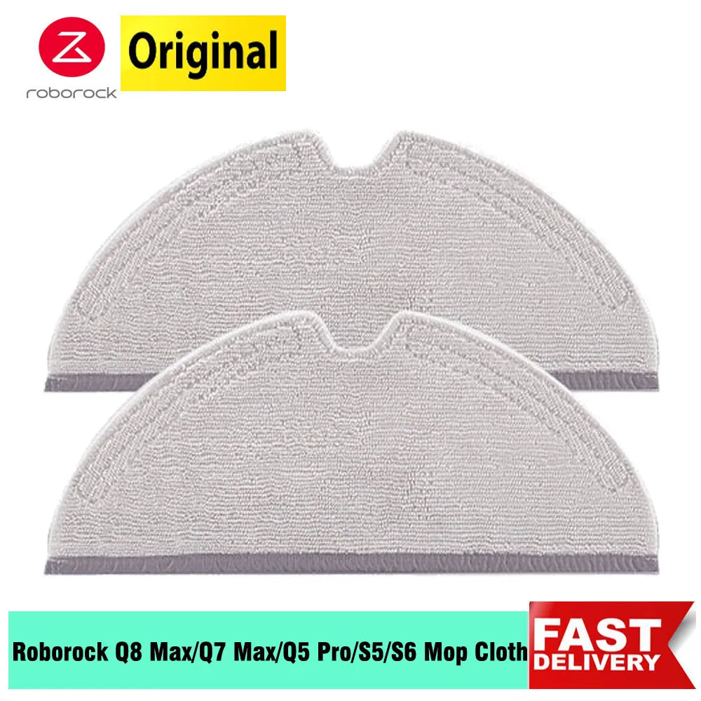 Accesorios originales Roborock S5 Max, paño de limpieza para Roborock S6 Pure S6 MaxV S51 S50 S55 S4 Q8 Max Q5 Pro Q7 Max, paño de limpieza lavable.