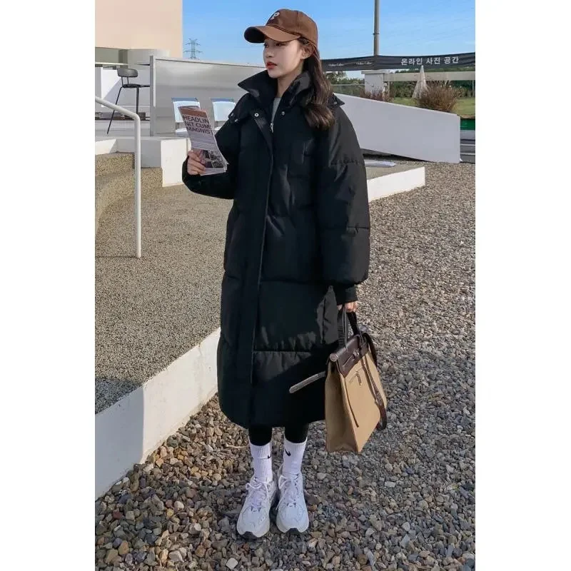 Chaqueta de Invierno 2026 para Mujer, Parka Cálida, Abrigo Acolchado de Algodón, Parka Larga con Capucha, Ropa de Abrigo Holgada para Mujer, Chaqueta de Nieve