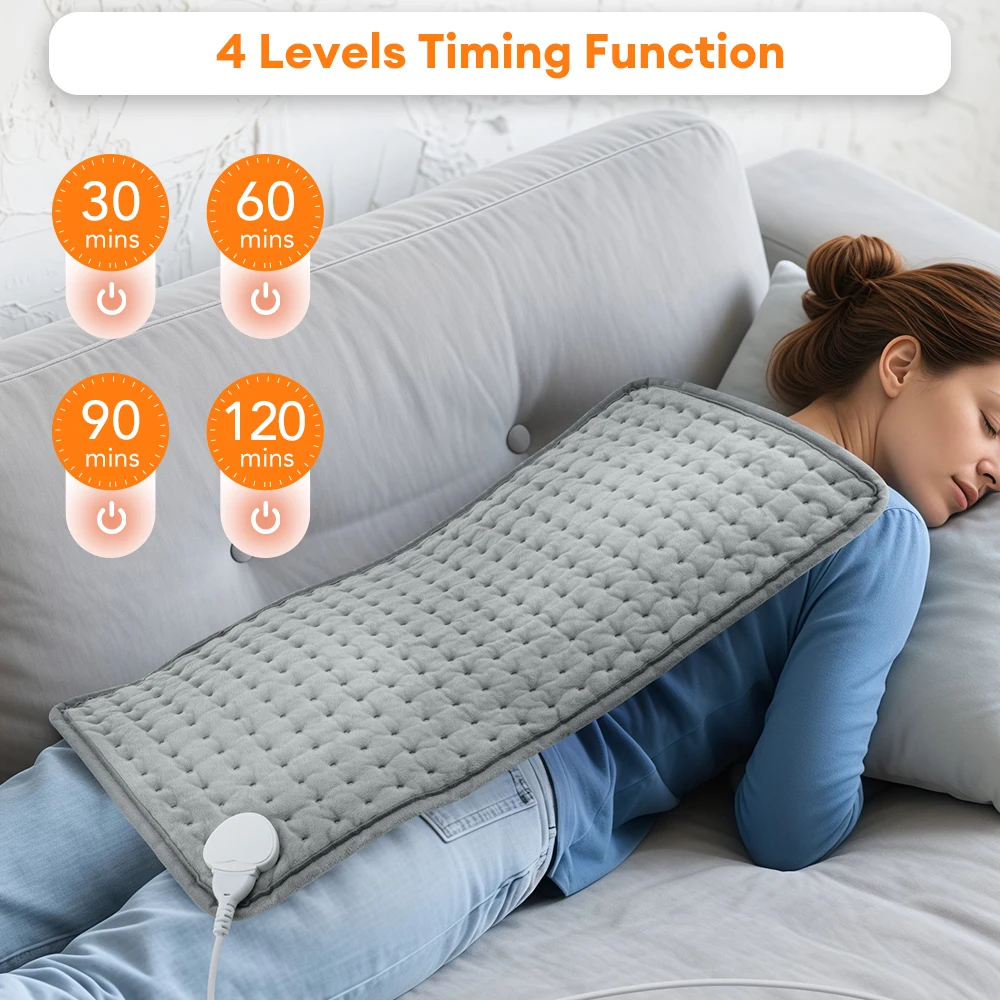 9 niveles 4 modos temporizador 30X60cm almohadilla calefactora eléctrica manta almohadilla calentada caliente para Abdomen hombro rodilla piernas invierno cálido lavable