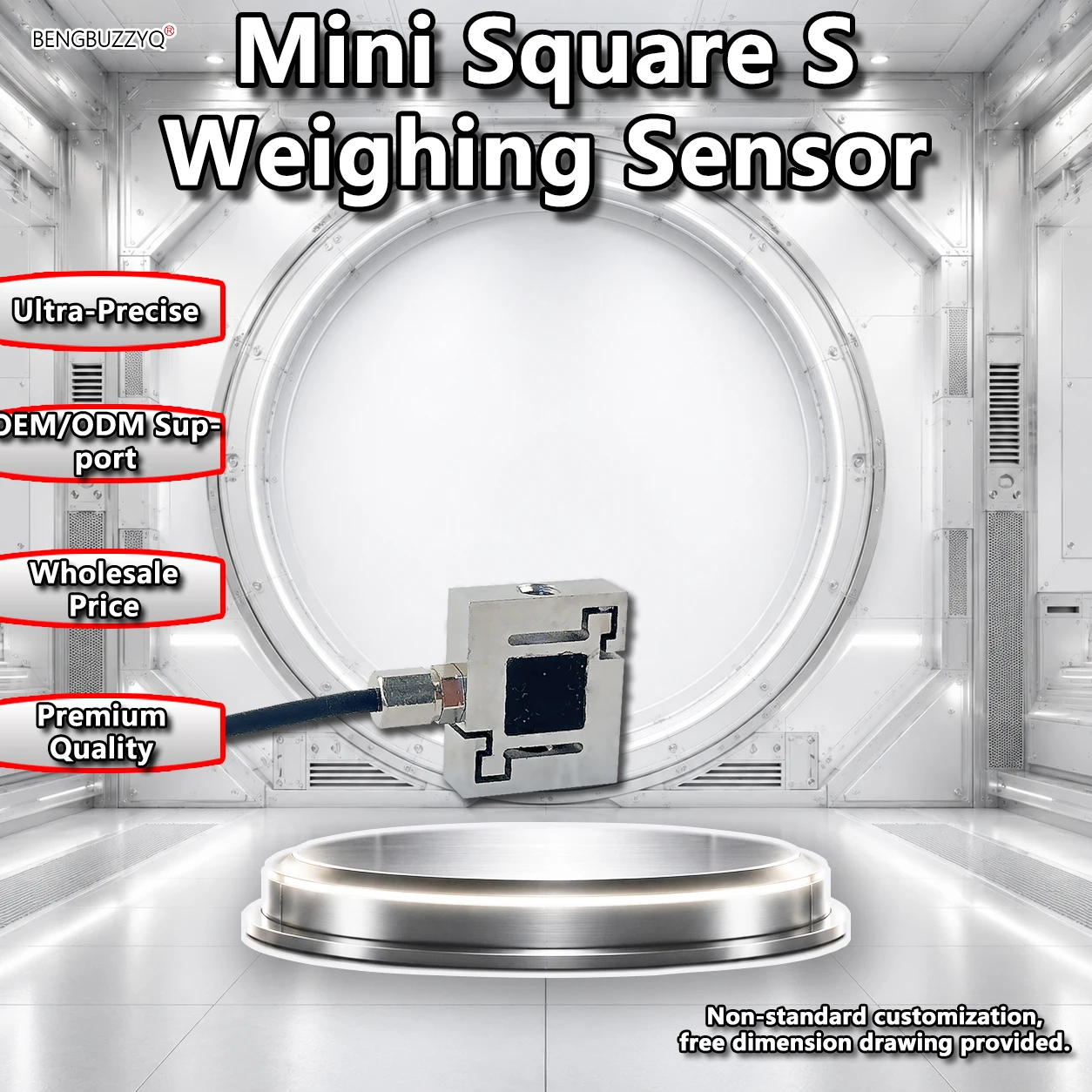 Célula de Carga Micro S Beam SM2 de 5-50 kg, Sensor de Fuerza de Alta Precisión ±0.1%FS para Medición de Tensión/Compresión