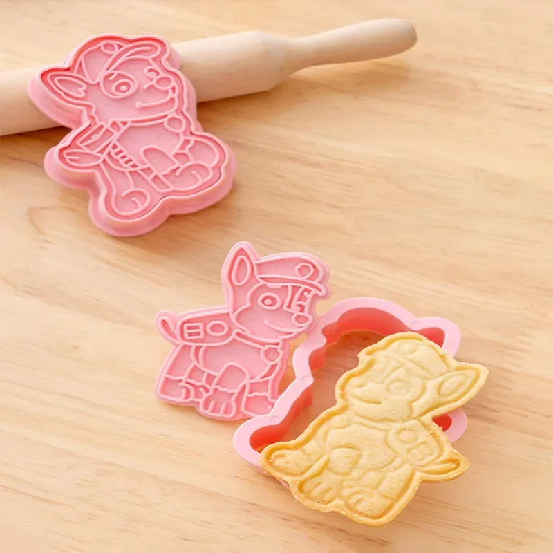 Herramientas para pasteles de la patrulla canina, figura de Anime, Chase Skye, molde para galletas, glaseado, galletas, molde de prensa, cortador, herramientas de plástico para hornear DIY