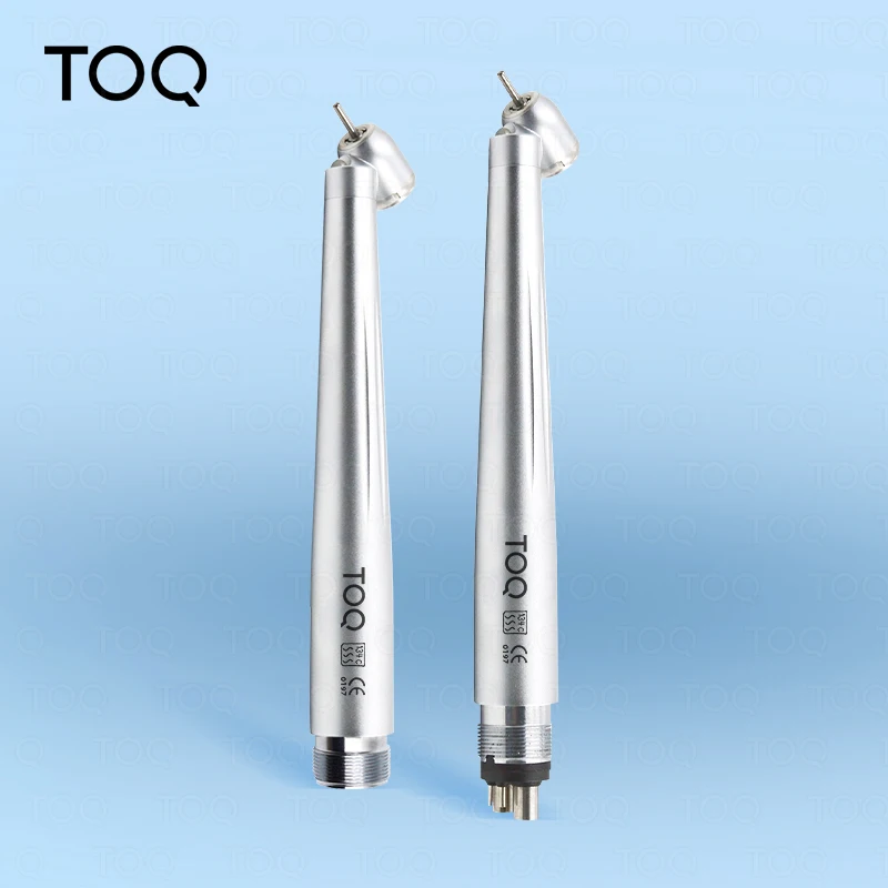 Pieza de mano LED de alta velocidad de 45 grados, generador electrónico, botón pulsador integrado, herramienta de odontología con pulverizador de agua individual