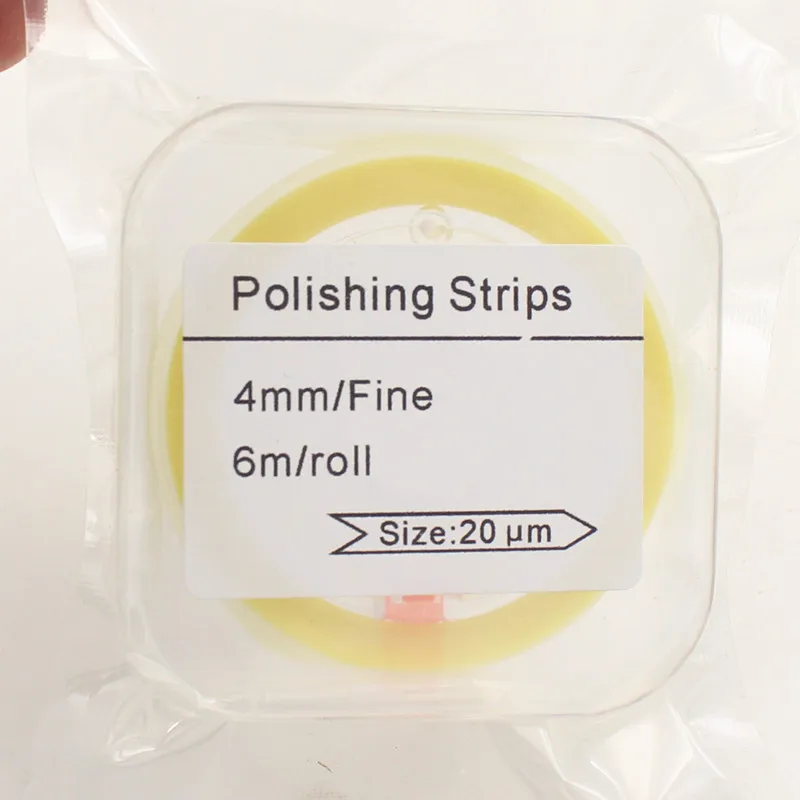 Rollo de tira de pulido Dental de 3 piezas, 6m x 4mm, lijado de dientes de resina, herramienta de dentista resistente al desgarro, Material de odontología