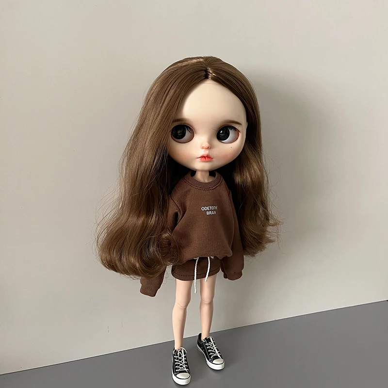 Ropa Blythe hecha a mano nuevos, conjunto de 2 piezas, suéter y Falda corta, traje deportivo informal para muñecas Blyth OB24 Azone Licca Pullip 1/6