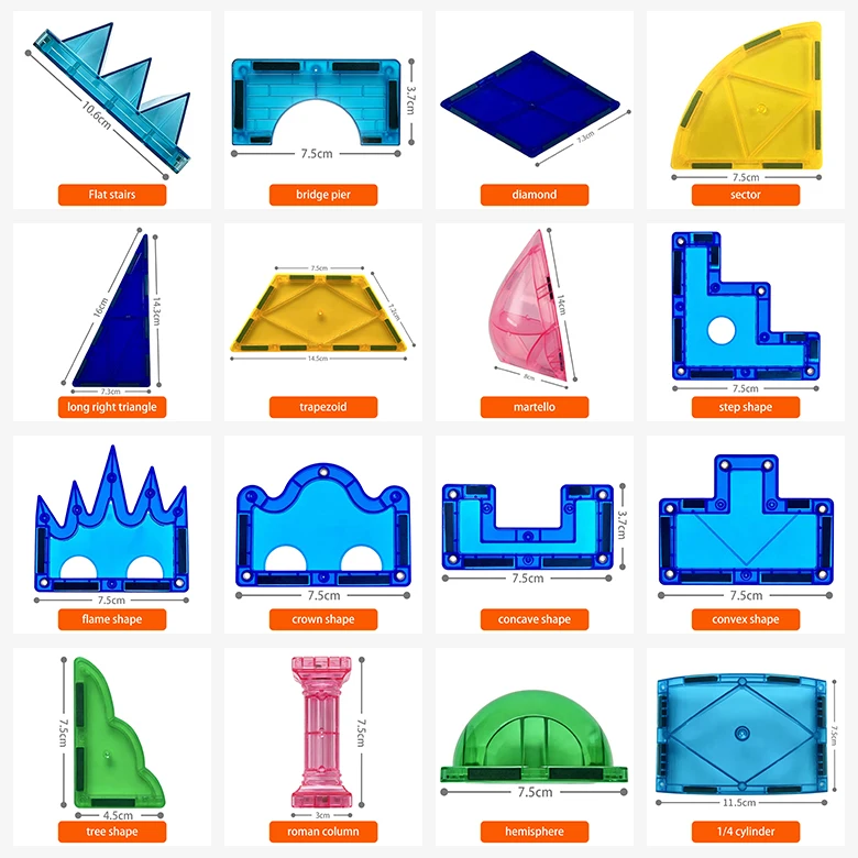 VINEDI, juego de construcción de bloques magnéticos, azulejos magnéticos, juguetes educativos Montessori para niños, regalo para niños y niñas