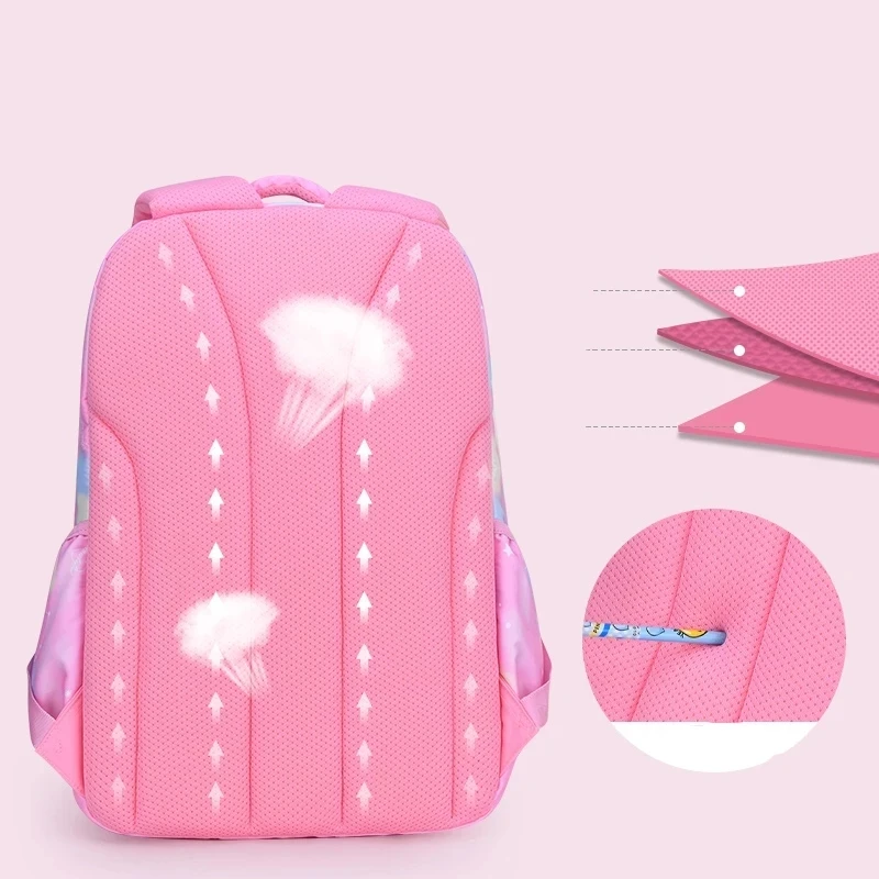 Mochila escolar para niños y niñas, color rosa, para chico, adolescente, primaria, Kawaii, bonita, resistente al agua