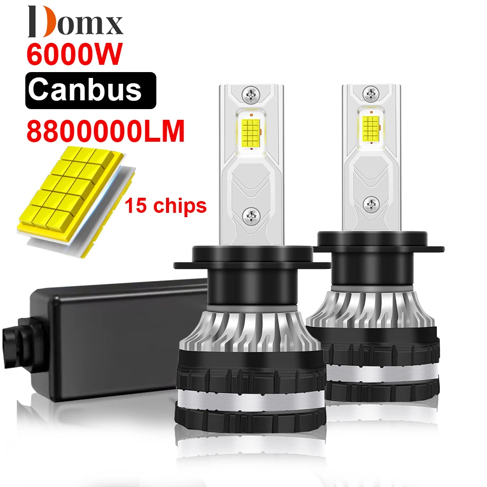 Domx H4 Led Canbus H7 luz LED para coche H8 H9 H11 9005 HB3 9006 HB4 9012 bombilla de faro Led Kit de luz antiniebla para automóvil 6000K 12V