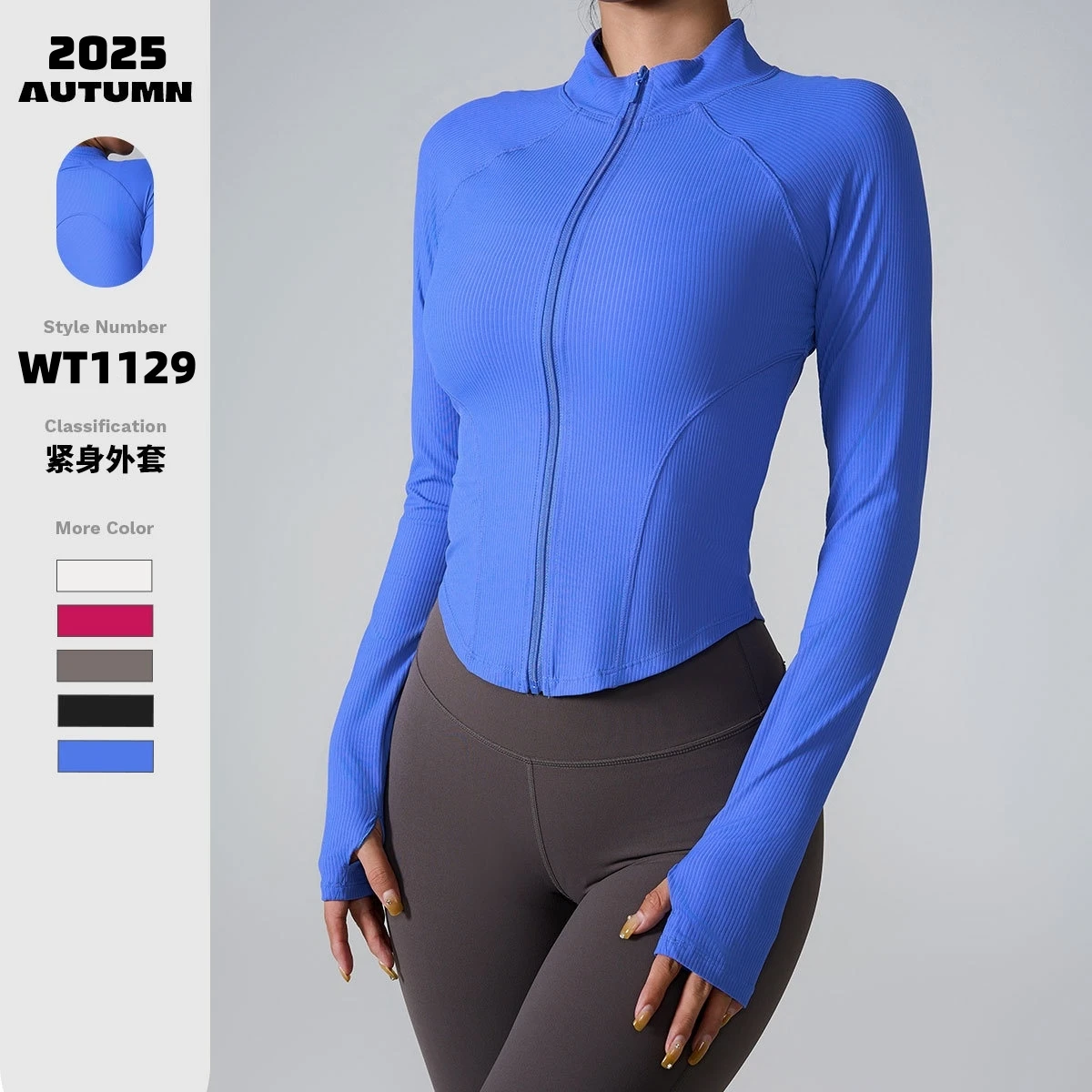 Ropa de manga larga para mujer, chaqueta deportiva con cremallera, ropa exterior para entrenamiento profesional, correr y fitness, primavera