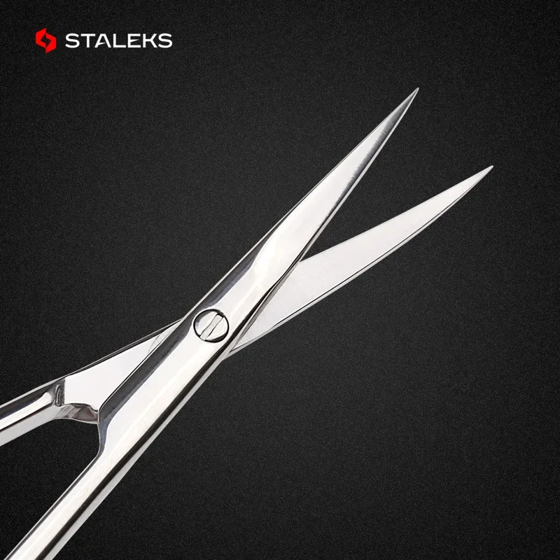 STALEKS SE-20-2 tijeras para uñas, tijeras para cejas y codo de acero inoxidable de alta calidad, herramienta de maquillaje para el cabello de la nariz