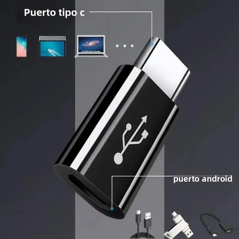 Juego de Adaptadores USB a USB-C, USB C a USB 3.0 OTG, Micro USB a USB C - Compatible con MacBook Pro, Samsung Galaxy, Smartphones, Laptops