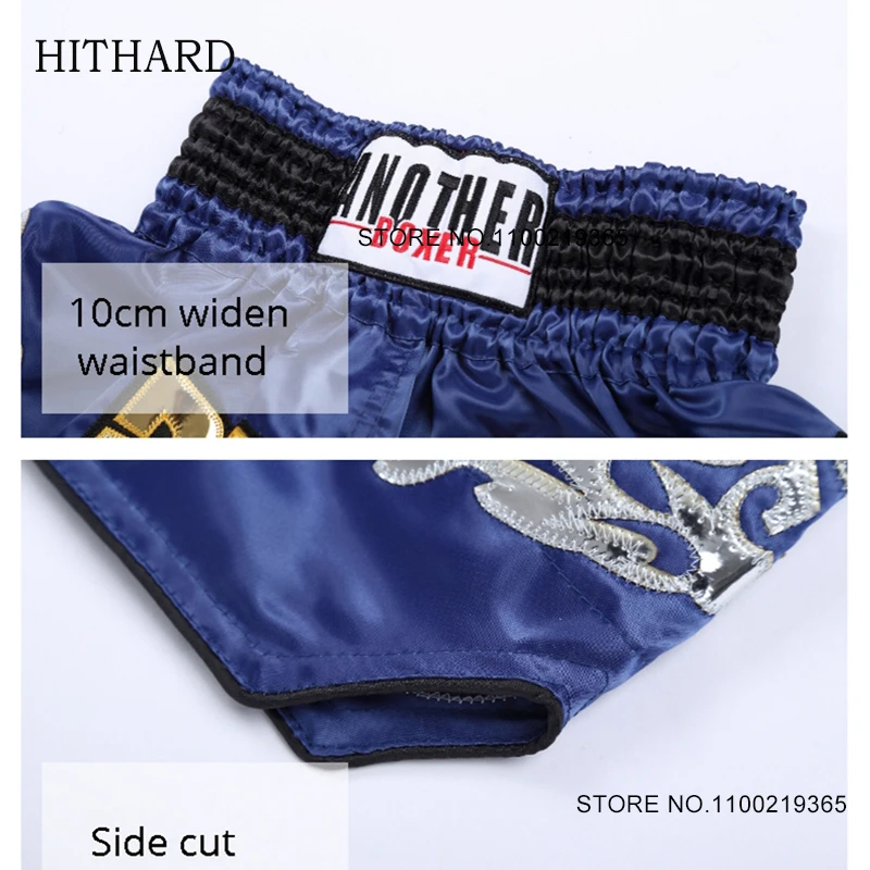Pantalones cortos Tiger Muay Thai, pantalones cortos de satén para Kick Boxing, hombres, mujeres, niños, gimnasio, artes marciales, ropa de entrenamiento MMA, pantalones de lucha Kickboxing BJJ