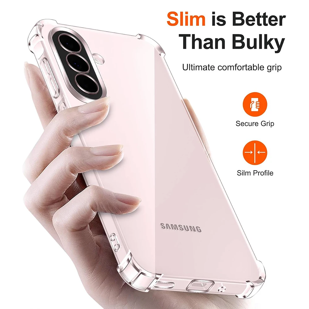 Funda a prueba de golpes para Samsung Galaxy A57 A37 A27 A17 A56 A36 A16 A26 A55 A35 A15 A54 A34 A14 A53 A73 transparente suave ultrafina