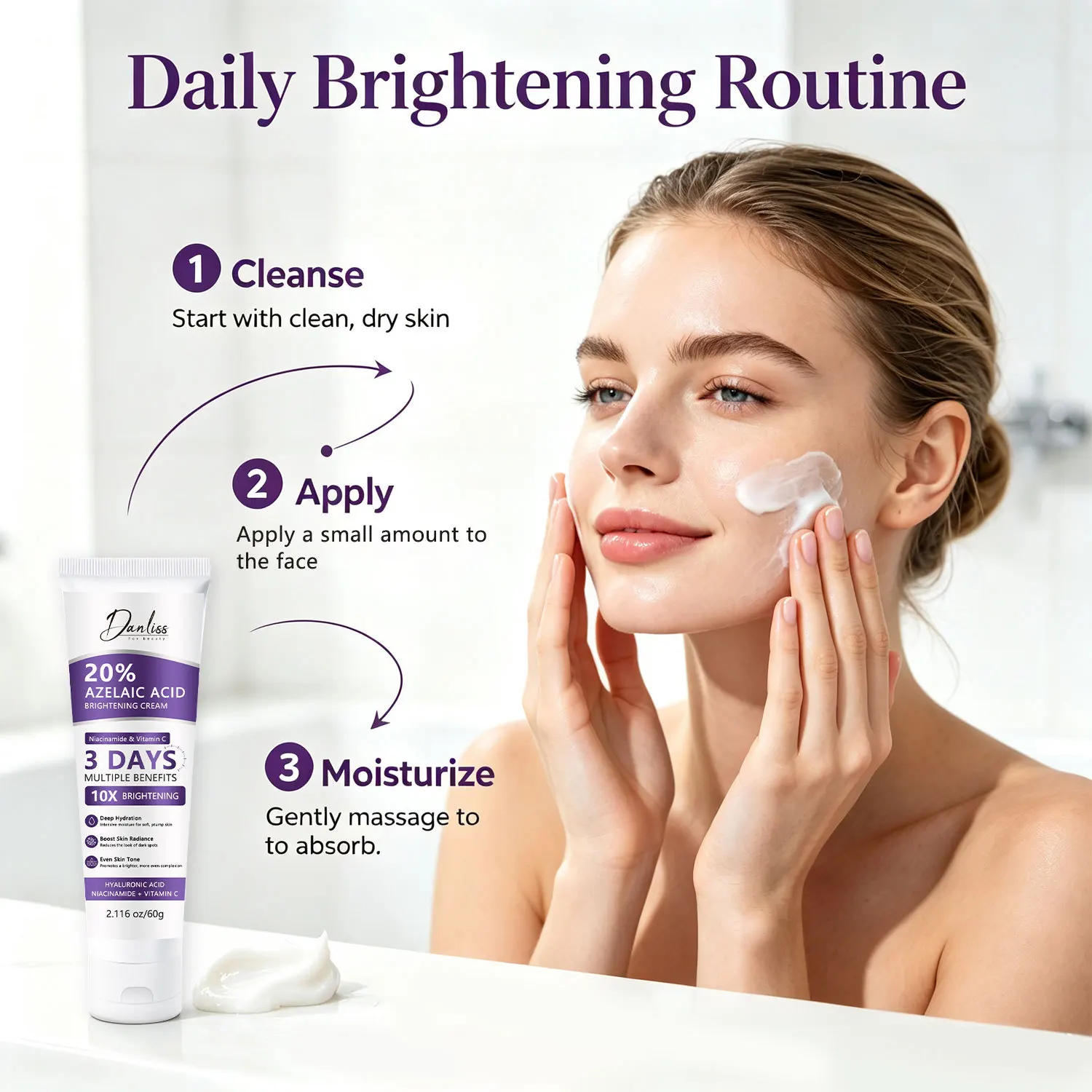 Crema Iluminadora con 20% de Ácido Azelaico – Fórmula Intensiva 10X para Hidratación Profunda, Mayor Luminosidad y Tono de Piel Uniforme.
