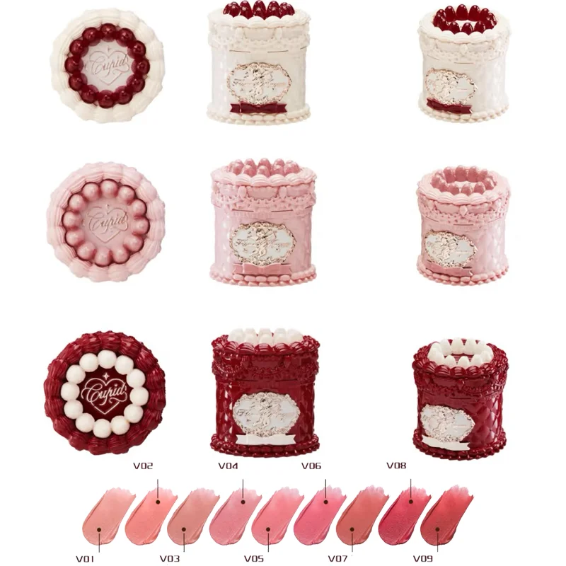 Kit de maquillaje de colección Flower Knows Strawberry Cupid, paleta facial profesional completa, colorete, sombra de ojos, crema de labios, juegos de Perfume sólidos