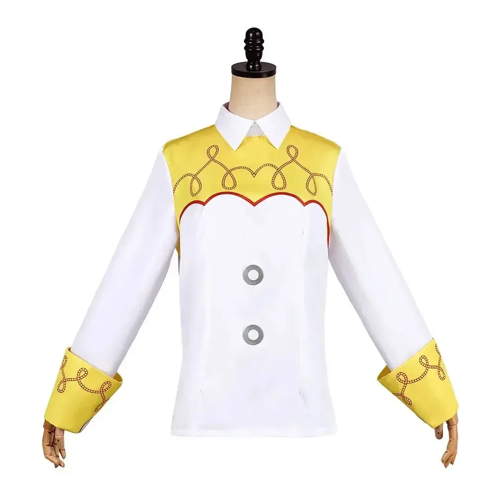 Disfraz de Cosplay de Jessie para Adultos de la Película "Movie Story", Estilo Vaquero con Camisa, Sombrero y Lazo, para Fiesta de Halloween, Unisex