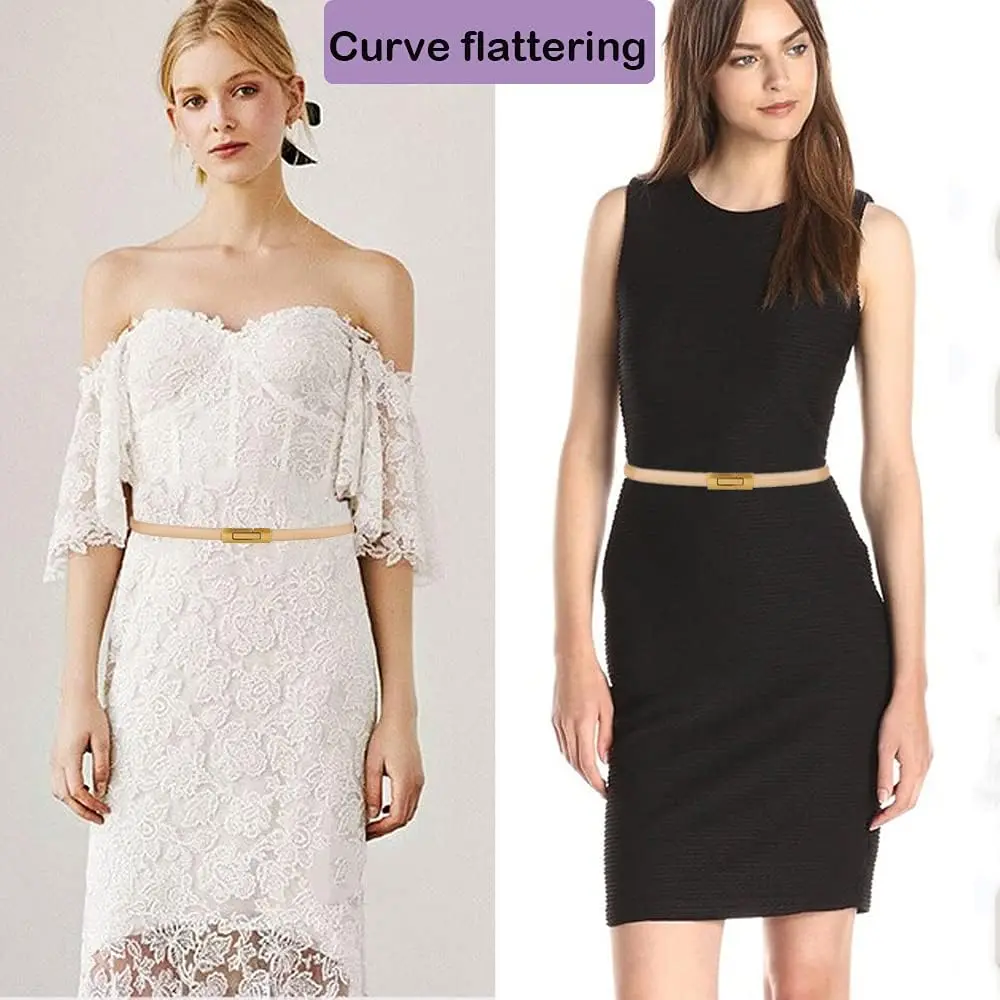 Cinturón ajustado de charol para mujer, cinturón ajustado de cuero genuino con hebilla de aleación ajustable para vestido, productos decorativos de lujo