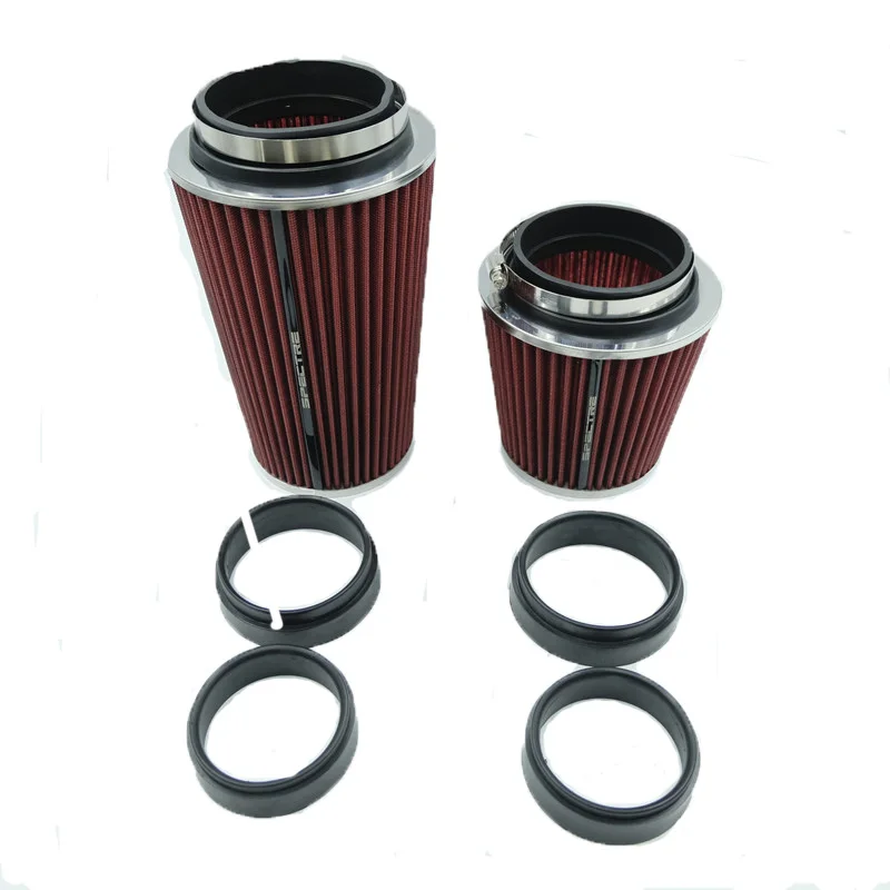 Filtro de aire para coche, filtro de entrada de alto flujo, filtro de entrada, cono de malla de potencia deportiva, Kit de inducción de aire frío, piezas universales para coche de 76/89/101MM