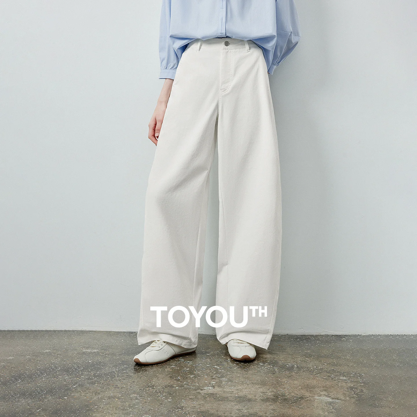 Pantalones Largos Curvos de Tacto Suave para Mujer TOYOUTH, Novedad Otoño 2026, Cintura Alta con Detalle de Costura, Efecto Adelgazante, Ideales para Figuras Tipo Pera
