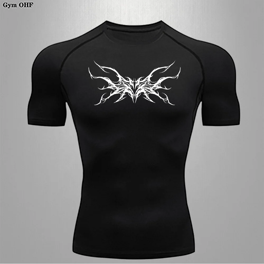 Camiseta de Compresión para Hombre, para Gimnasio, Fitness, Entrenamiento, Running, Secado Rápido, Deportiva, Verano, Moldeadora, Adelgazante, Cómoda