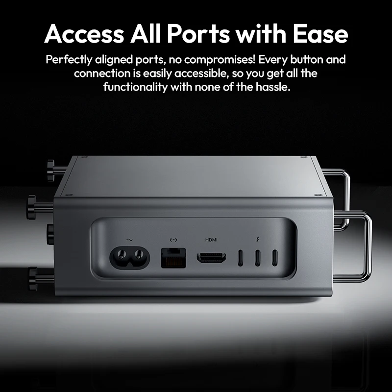 Ulanzi QT01 Funda de aleación de aluminio para Mac Mini M4/M4 Pro con elegante hueco trasero a enfriamiento rápido