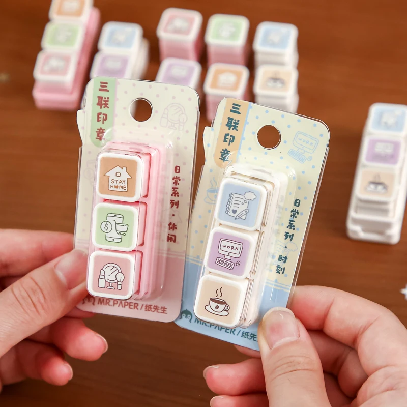 Juego de 3 Piezas de Adornos Decorativos con Diseño de Foca Kawaii para el Tiempo Libre, Material para Scrapbooking, Estética, Suministros para Diario