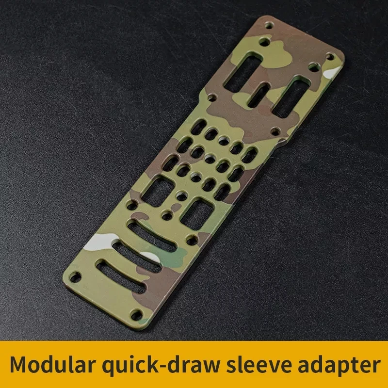 Adaptador de funda de pistola Modular de Metal para caza, banda de pierna caída de plataforma QLS, adaptador de liberación rápida ajustable de 3 orificios