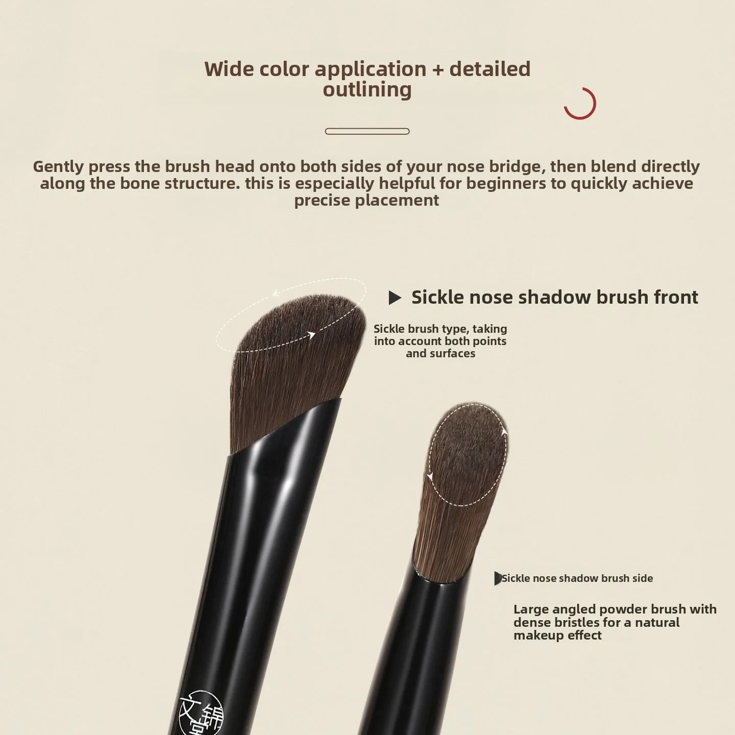 Set de 8 Brochas de Maquillaje de Pelo Animal de Madera de Nogal, Brochas Esponjosas para Colorete, Sombra de Ojos y Base, Herramienta Cosmética para Detalles y Difuminado