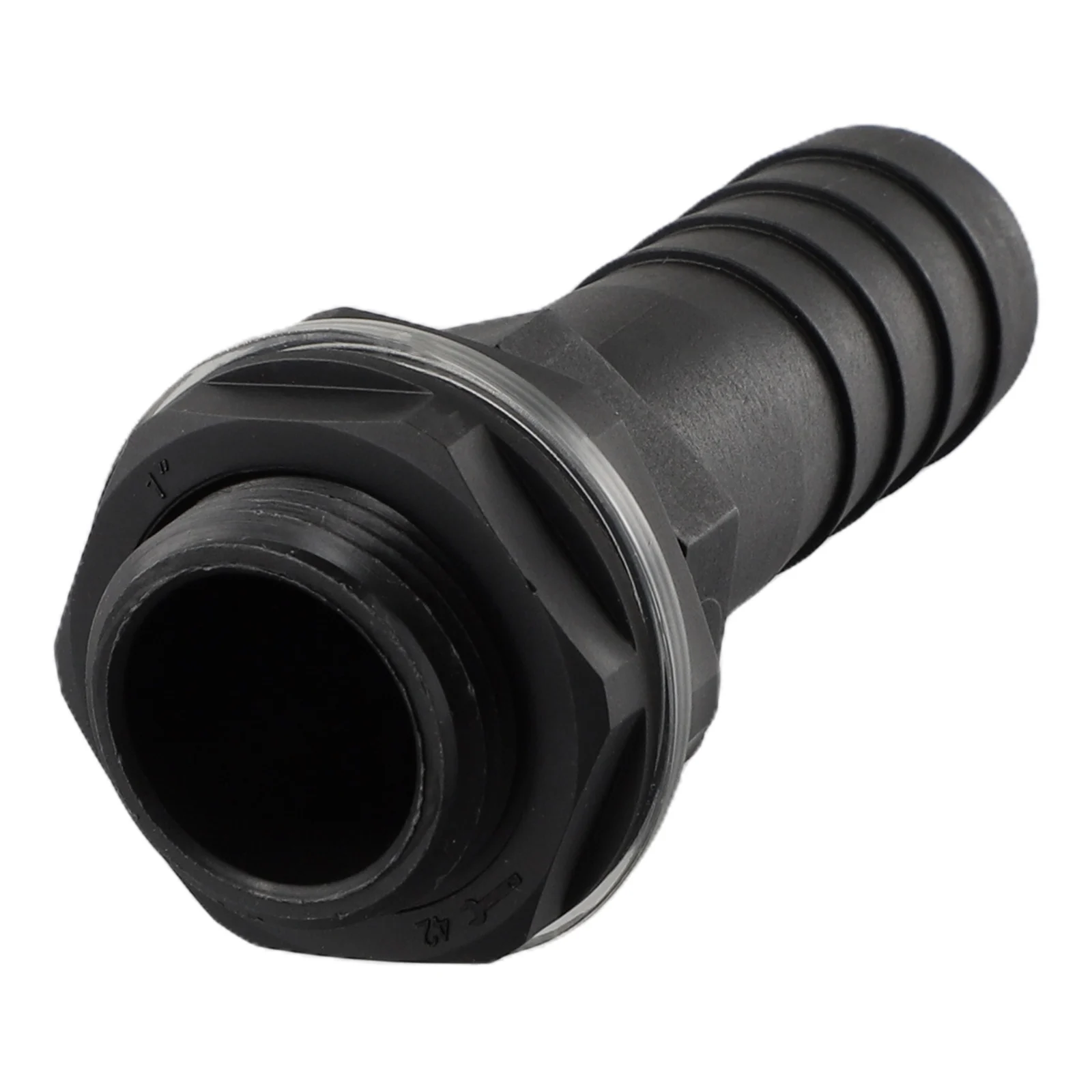 Conector de desbordamiento de tanque de agua de 1 pulgada con tuerca y arandela, se adapta a tubería de desbordamiento de 1 pulgada para tubería de jardín, sistema de riego por goteo