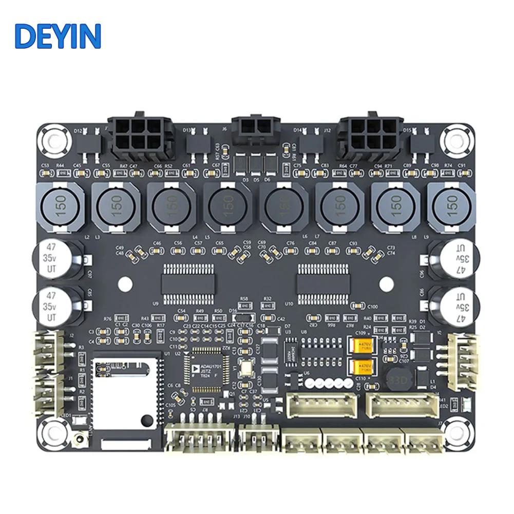 ADAU1701 DSP placa amplificadora de potencia Bluetooth 5,0 4x30W admite 4,0/2,1/2,0 máximo 120W Qualcomm Bluetooth 5,0 chip sistema de audio HIFI 4,2 amplificador de potencia I2S de 4 canales de tres vías