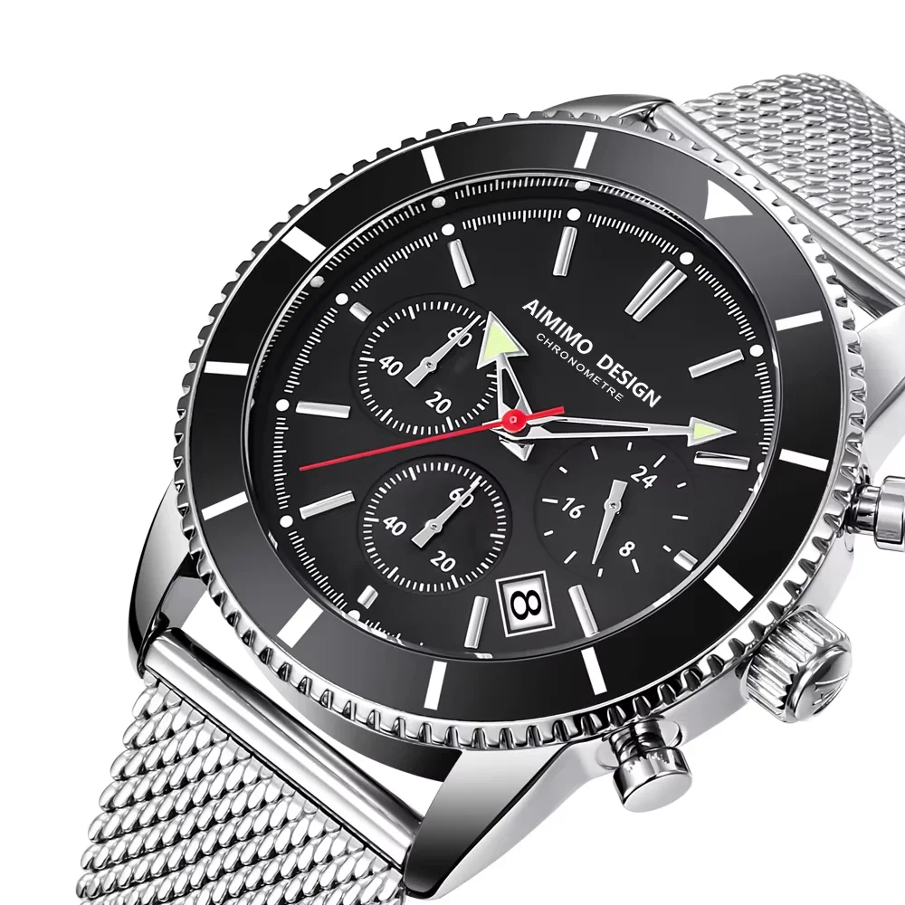 Relojes de Pulsera de Cuarzo Analógicos para Hombre, Cronógrafo, Resistentes al Agua, para Hombre, Moda, Negocios, Trabajo, Casual, Deportivo, de Diseño