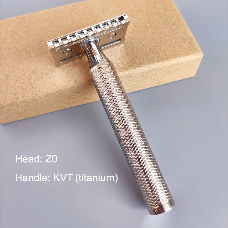 Dscosmetic KVS Mango de afeitadora de seguridad de acero inoxidable 316L